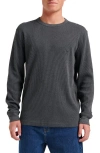 Quiksilver Nelson Long Sleeve Thermal Cotton Blend Pullover In Gray
