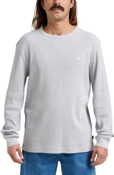 Quiksilver Nelson Long Sleeve Thermal Cotton Blend Pullover In Gray