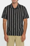 Quiksilver Nightfall Island Camp Shirt In Black