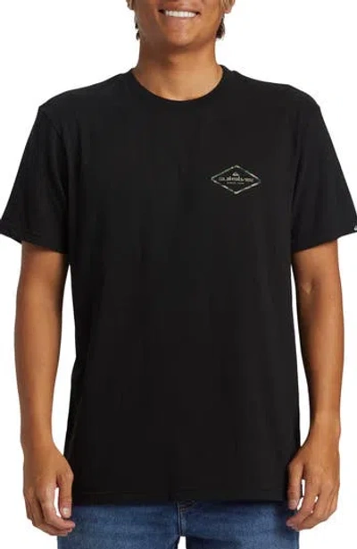 Quiksilver Omni Lock Cotton Graphic T-shirt In Black