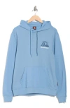 Quiksilver On The Line Fleece Graphic Hoodie In Blue