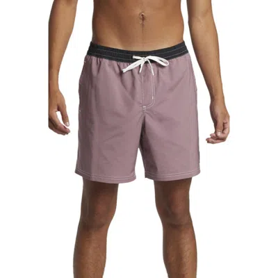 Quiksilver Original Straight Leg Swim Trunks In Grape Shake
