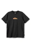 Quiksilver Oval Torch Moe Graphic T-shirt In Black