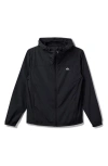 Quiksilver Overcast Water Repellent Hooded Windbreaker In Black