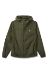 Quiksilver Overcast Water Repellent Hooded Windbreaker In Green