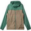 Quiksilver Overcast Water Repellent Hooded Windbreaker In Frosty Spruce