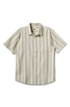 Quiksilver Oxford Stripe Classic Short Sleeve Button-up Shirt In White