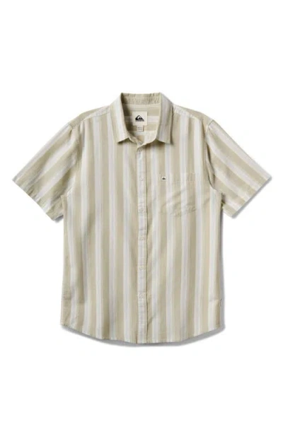 Quiksilver Oxford Stripe Classic Short Sleeve Button-up Shirt