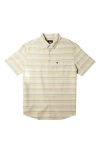 Quiksilver Oxford Stripe Short Sleeve Button-up Shirt In Neutral