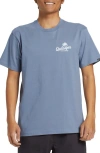 Quiksilver Palm Script Graphic T-shirt In Flint Stone