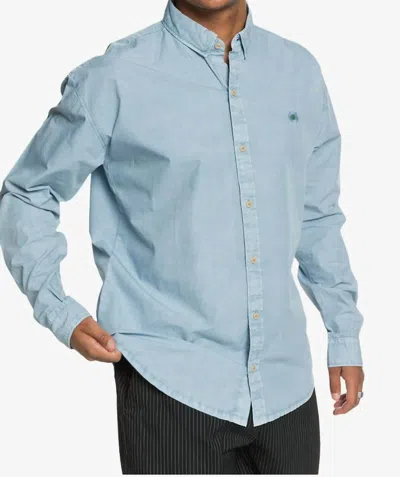 Quiksilver Peace Long Sleeve Woven Shirt In Light Blue
