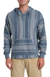 Quiksilver Playa Stripe Henley Hoodie In Blue