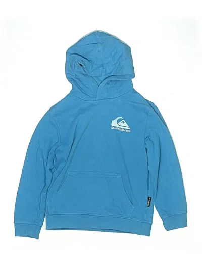 Pre-owned Quiksilver Kids' Pullover Hoodie In Blue