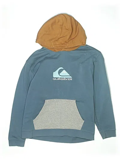 Pre-owned Quiksilver Kids' Pullover Hoodie In Blue
