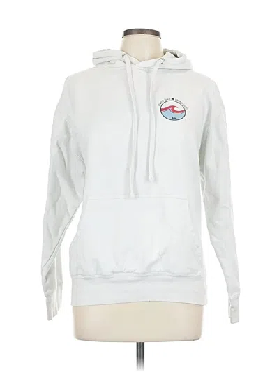 Pre-owned Quiksilver Pullover Hoodie In White