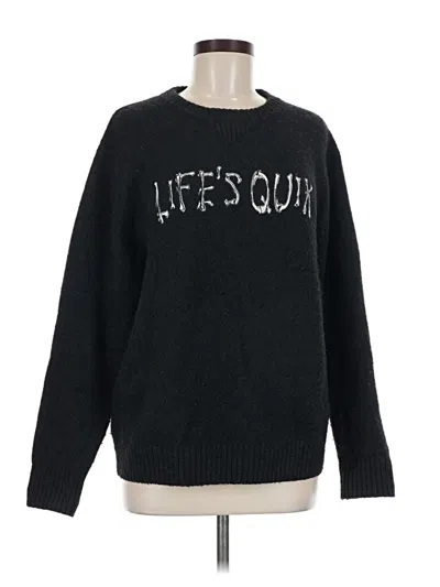 Pre-owned Quiksilver Pullover Sweater In Black