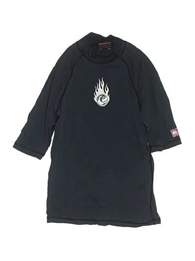 Pre-owned Quiksilver Kids' Rash Guard In Black