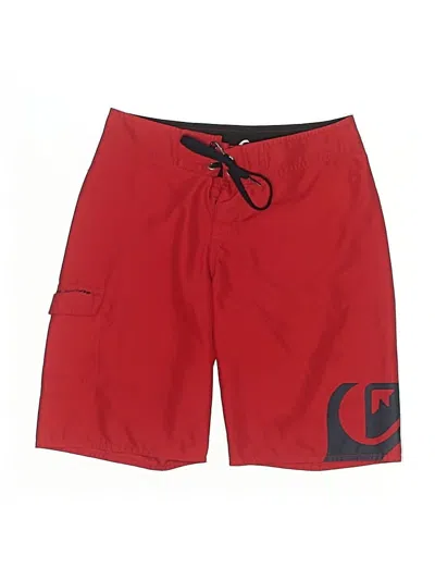 Pre-owned Quiksilver Kids' Rash Guard In Red