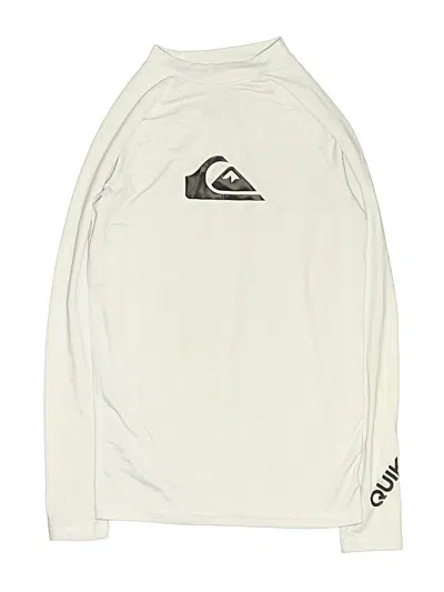 Pre-owned Quiksilver Kids' Rash Guard In White