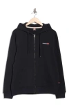 Quiksilver Red Box Fleece Full Zip Hoodie In Black