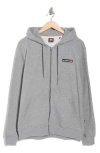 Quiksilver Red Box Fleece Full Zip Hoodie In Gray