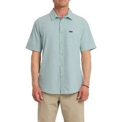 Quiksilver Ridgeport Regular Fit Short Sleeve Performance Button-up Shirt In Green
