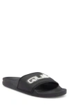 Quiksilver Rivi Wordmark Slide Sandal In Black/white