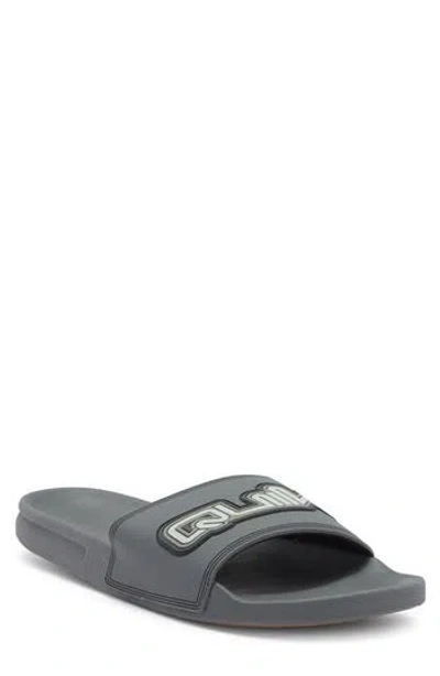 Quiksilver Rivi Wordmark Slide Sandal In Grey