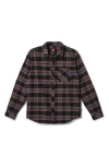 Quiksilver Road Trip Plaid Flannel Shirt In Black