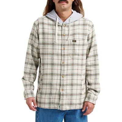 Quiksilver Men's Sandbar Hooded Flannel Shirt In Neutral
