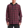 Quiksilver Men's Sandbar Hooded Flannel Shirt In Red