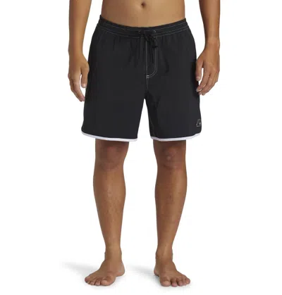 Quiksilver Scallop Hybrid Volley Shorts In Black