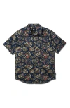 Quiksilver Shades Classic Short Sleeve Button-up Shirt In Eclipsednu