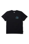 Quiksilver Shadow Block Mt0 Graphic T-shirt In Black