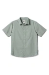 Quiksilver Shoreline Short Sleeve Button-up Shirt In Green