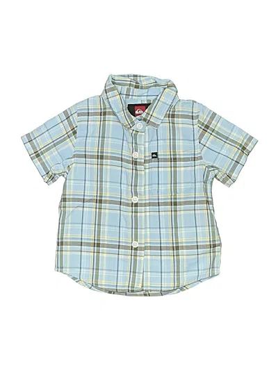 Pre-owned Quiksilver Babies' Short Sleeve Button Down Shirt In Blue