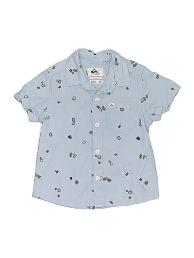 Pre-owned Quiksilver Kids' Short Sleeve Button Down Shirt In Blue