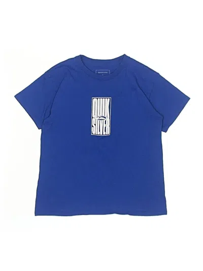 Pre-owned Quiksilver Kids' Short Sleeve Top Blue Crew Neck Tops