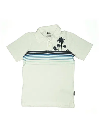 Pre-owned Quiksilver Kids' Short Sleeve Top Ivory Tops In White