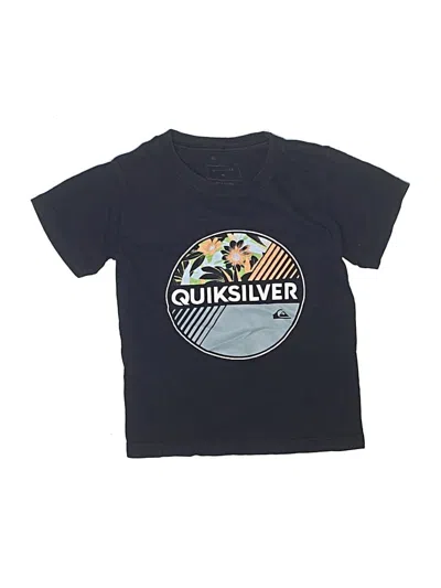 Pre-owned Quiksilver Kids' Short Sleeve Top Silver Tops