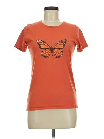 Pre-owned Quiksilver Short Sleeve T-shirt In Orange