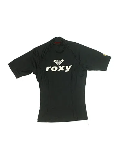 Pre-owned Quiksilver Kids' Short Sleeve Turtleneck In Black