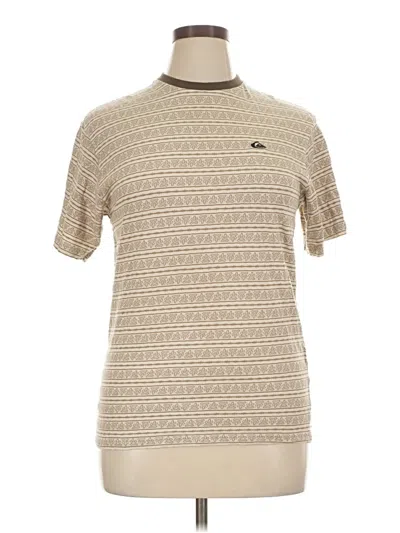 Pre-owned Quiksilver Short Sleeve Turtleneck In Tan