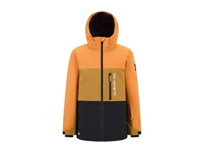 Quiksilver Side Hit Jacket (big Kids) Boy's Coat Amberglow : Xl (20 Big Kid), Polyester In Brown