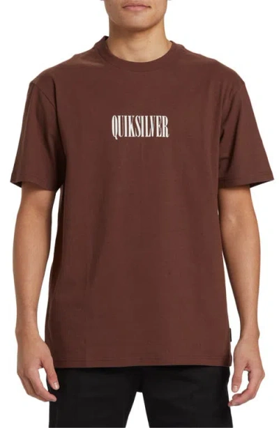 QUIKSILVER QUIKSILVER SILVER MOE LOGO GRAPHIC T-SHIRT 