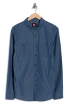 Quiksilver Smoke Valley Button Up Shirt In Blue