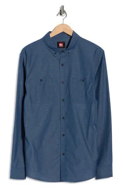Quiksilver Smoke Valley Button Up Shirt In Blue