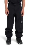 Quiksilver Snow Down Waterproof Cargo Snowboard Pants In Black