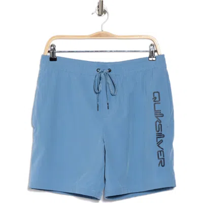 Quiksilver Solid Bandit Volley Swim Shorts In Blue