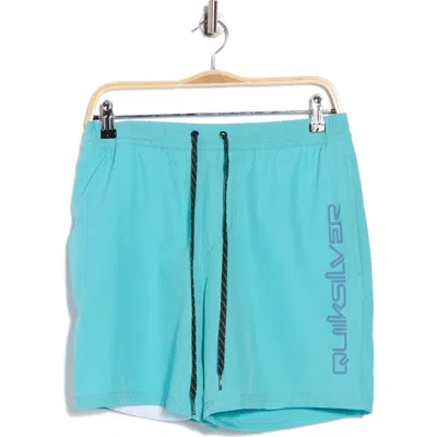 Quiksilver Solid Volley Swim Shorts In Blue